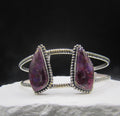 The Dusk Cuff — Double Purple Mohave Stone & Silver Wrist Cuff