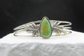 The Emerald Isle Cuff — Irish Green Dahlia & Silver Leaf Wrist Cuff