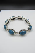 The Six Skies Bracelet — Six Oval Turquoise & 925 Silver Plated