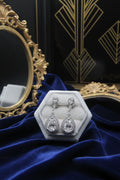 The Pear Drop Halo Earrings