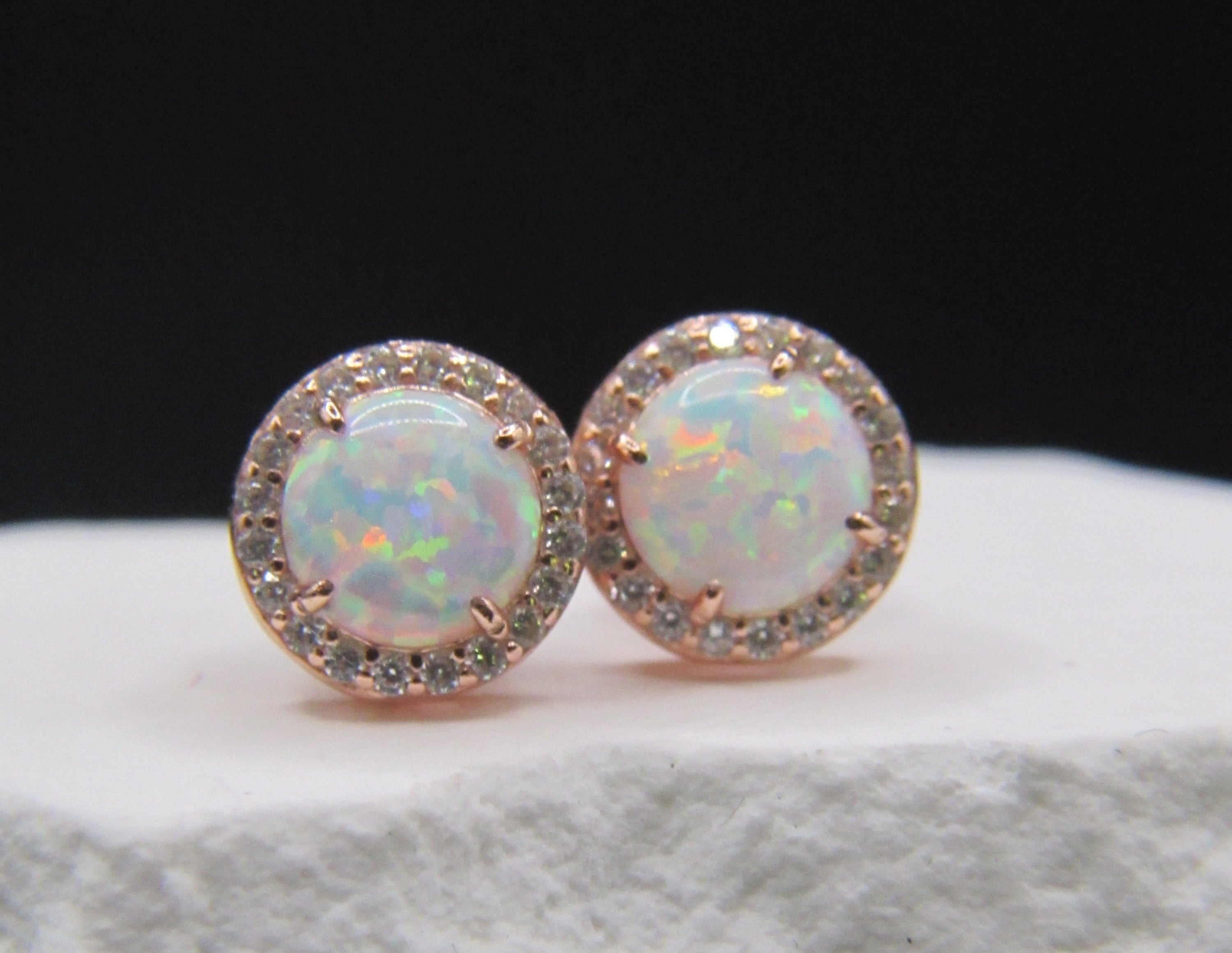 The Opal Dusk Halo Studs