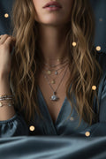 Moissanite Planet & Star Pendant Necklace