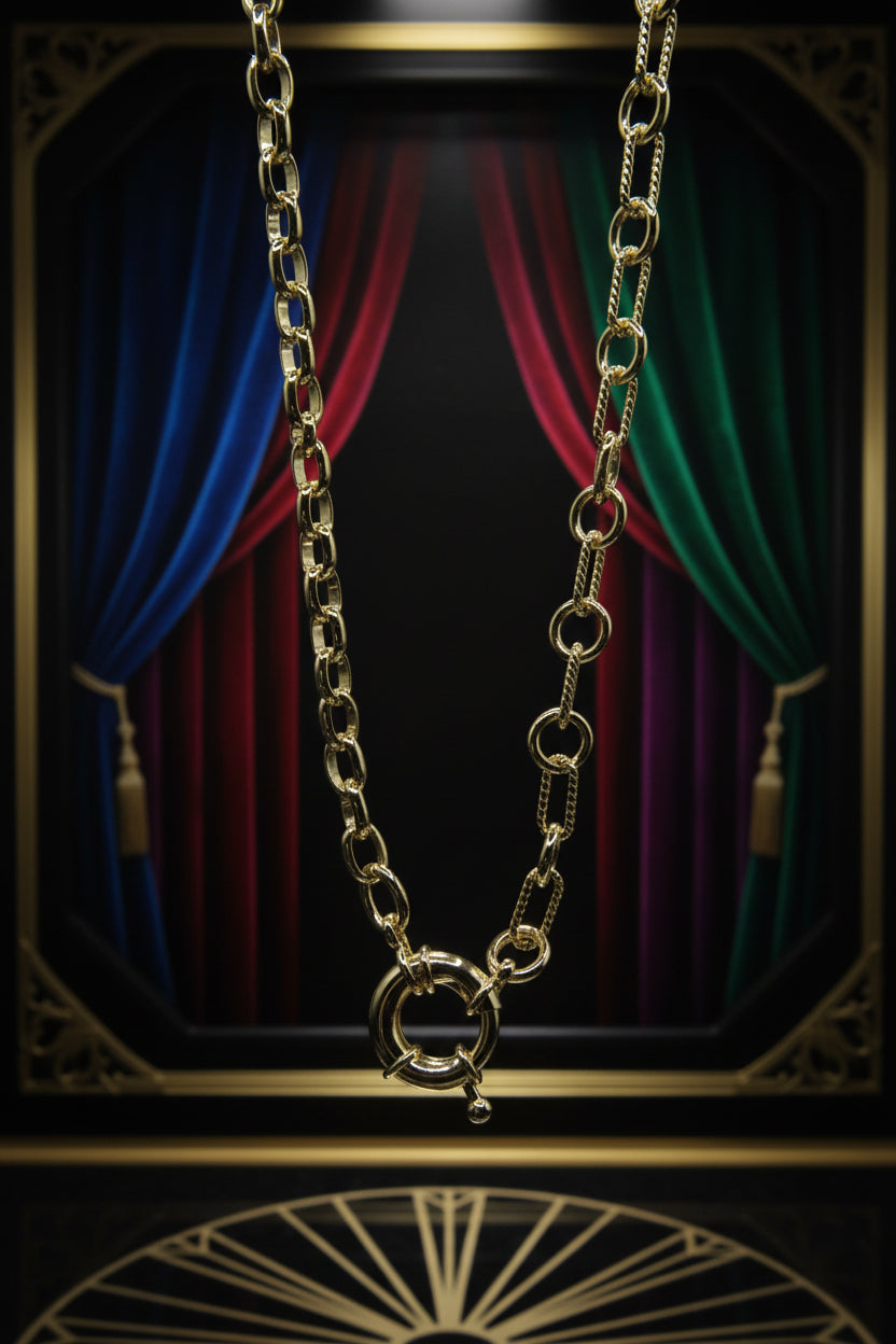 Celestial Link & Circle Necklace