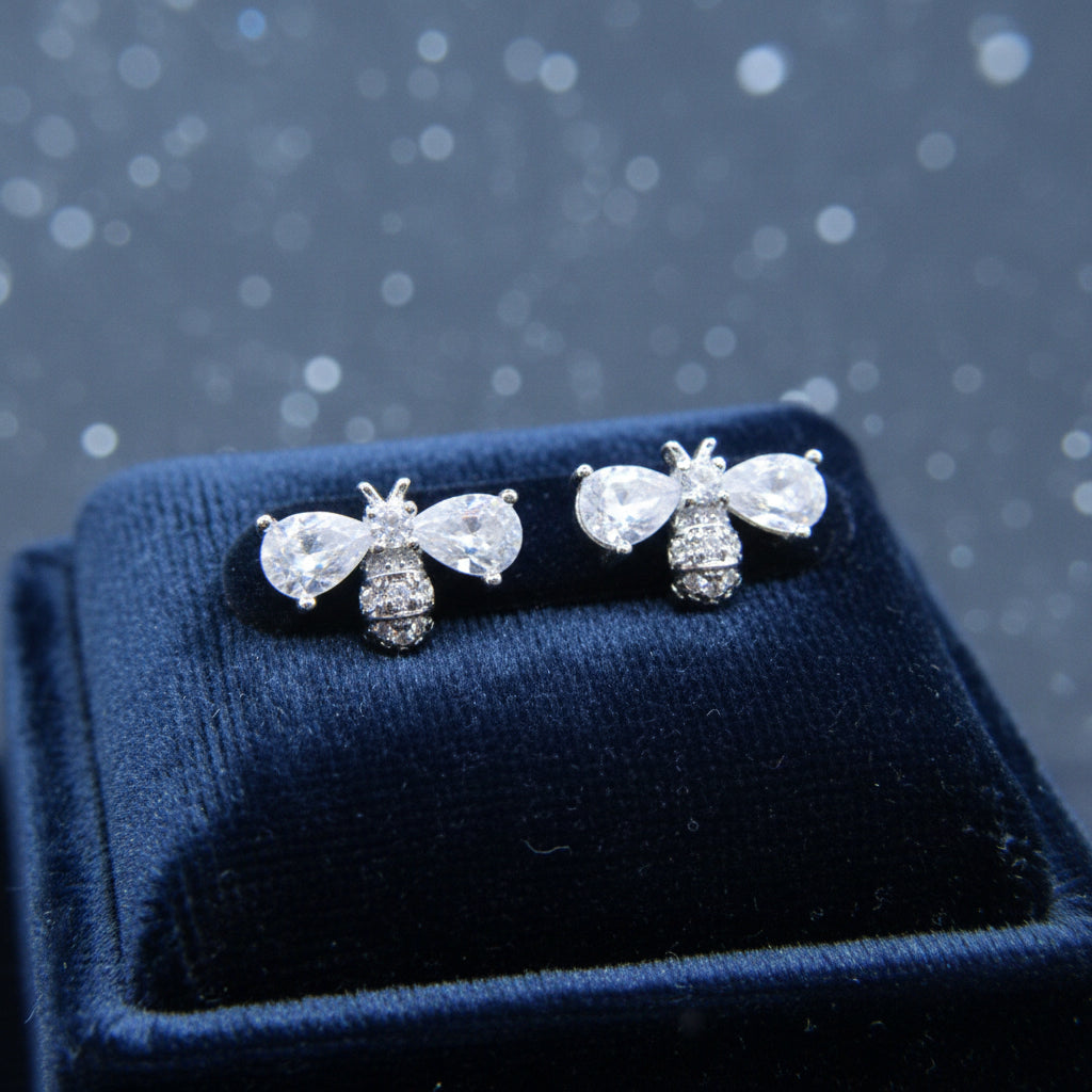 The Silver Bee Studs