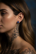 Midnight Sapphire Stud Earrings
