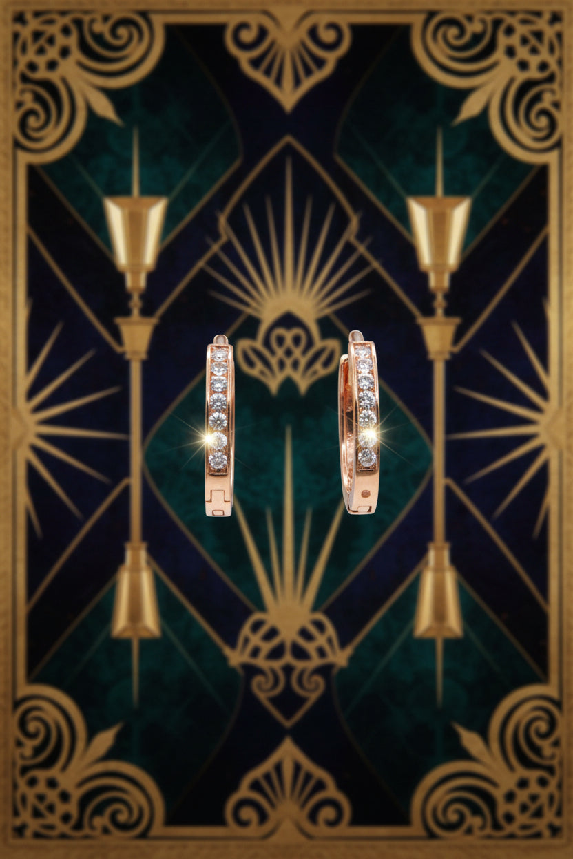 Aurora Moissanite Hoop Earrings