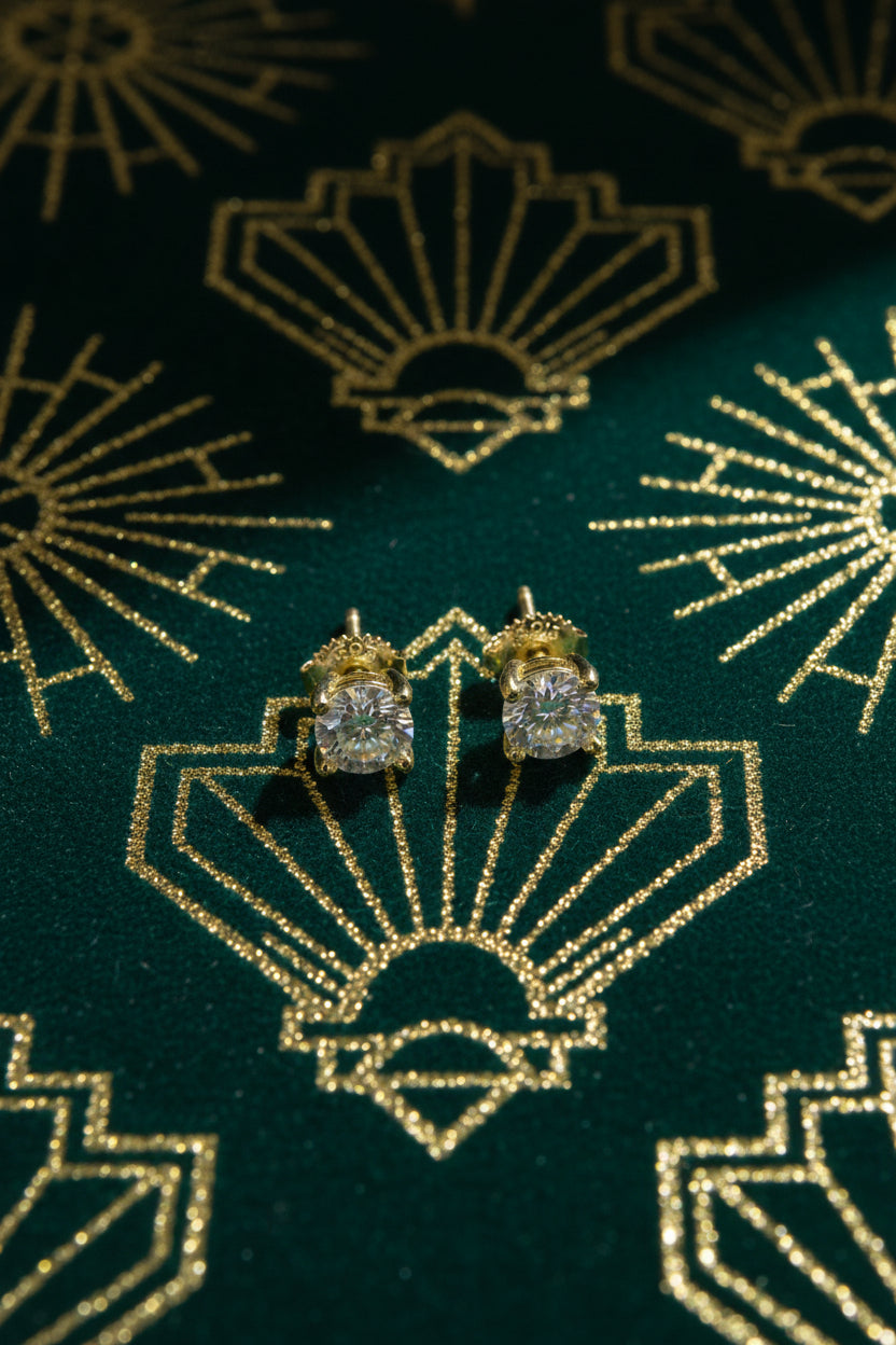 The Gold Solitaire Studs