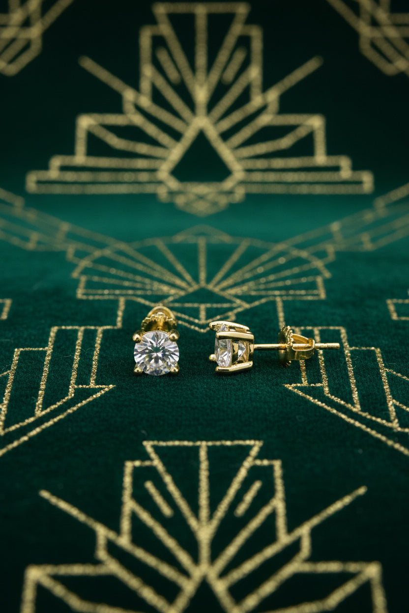 The Gold Solitaire Studs