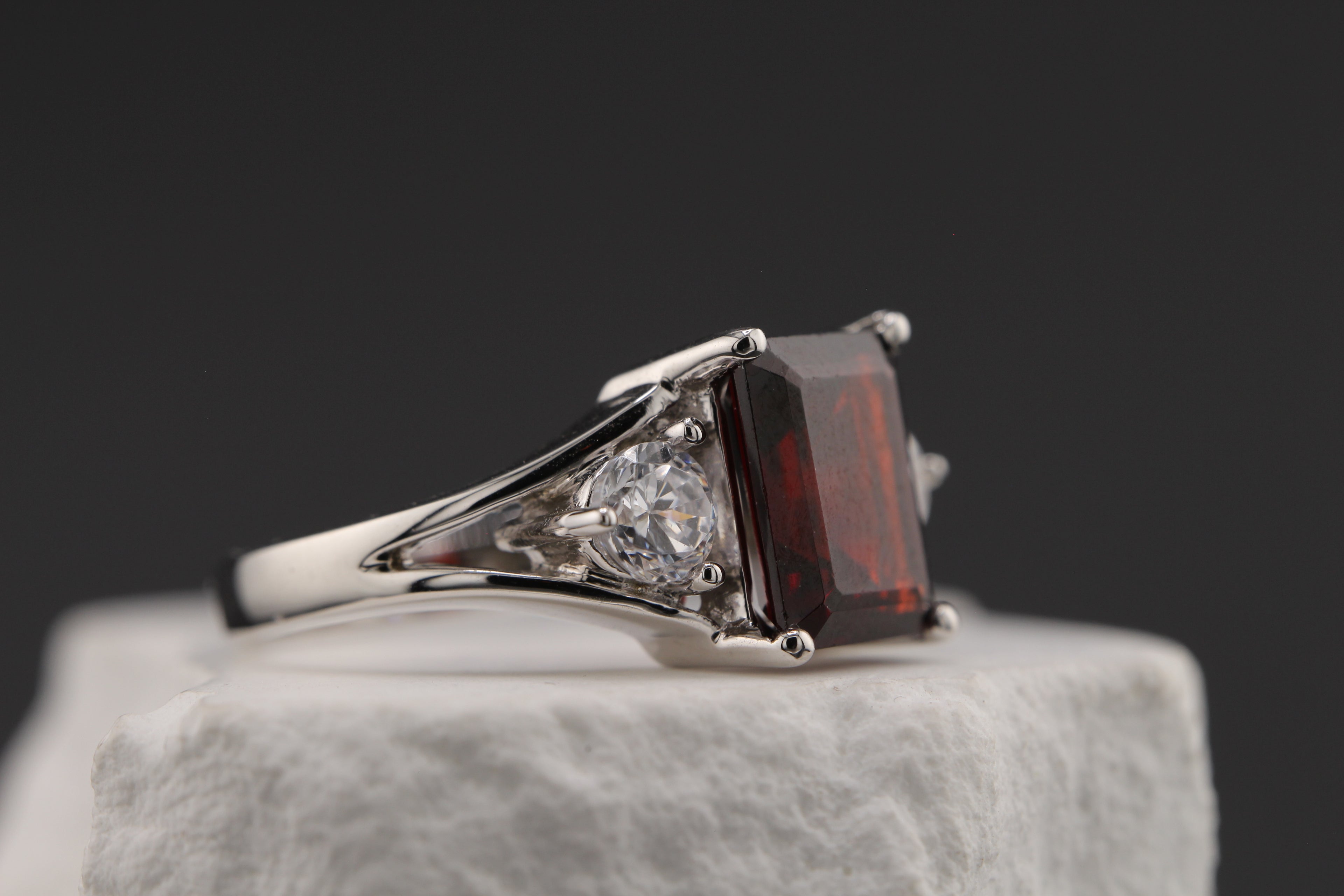 Crimson Halo Ring