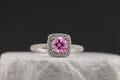 Lunar Blush Halo Ring