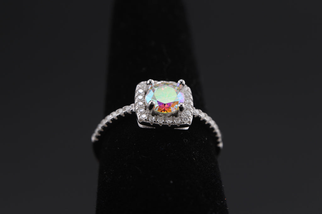 Lunar Blush Halo Ring