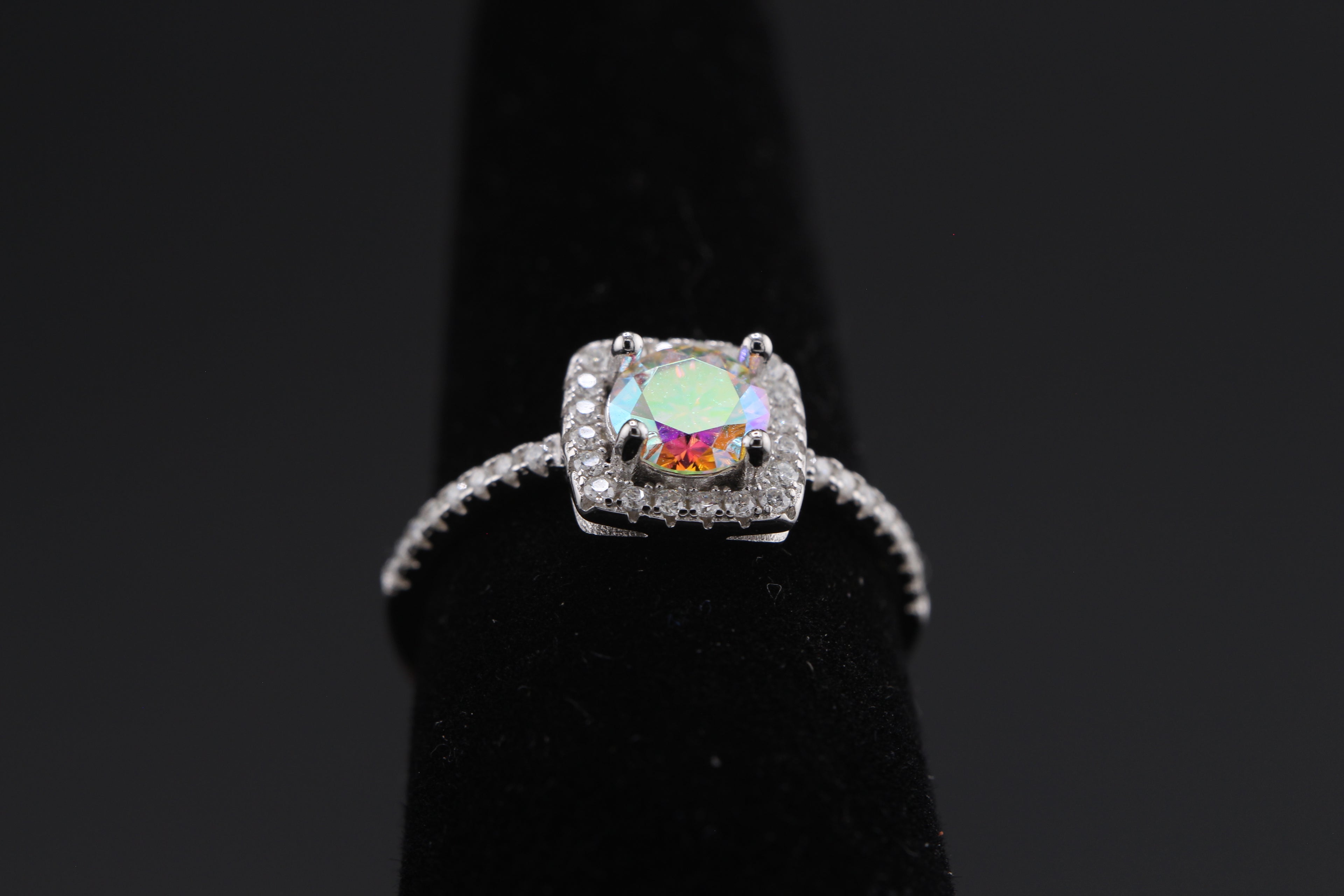 Lunar Blush Halo Ring