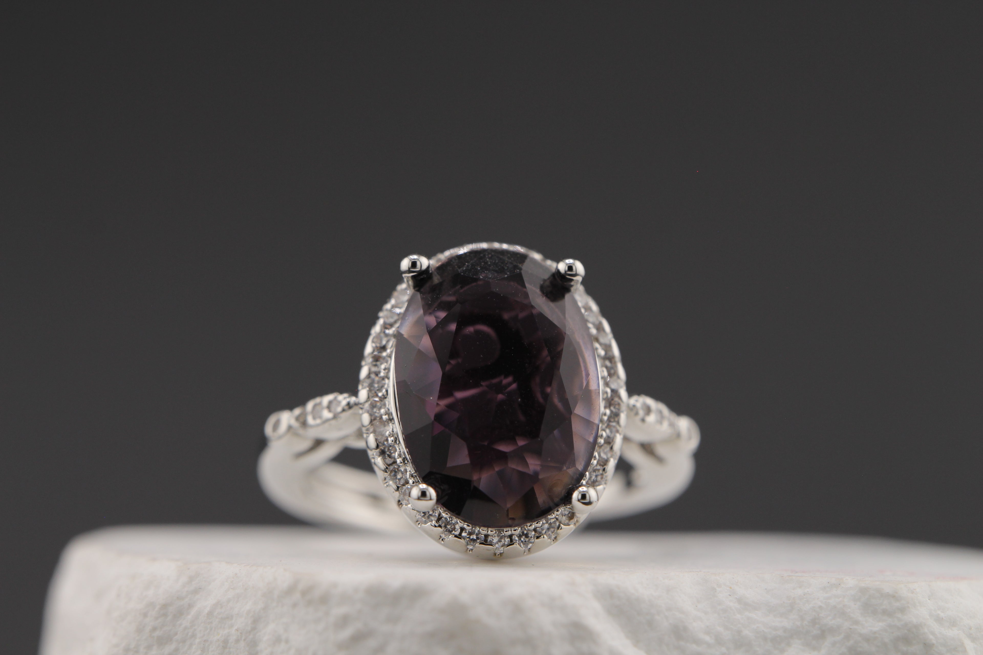 Amethyst Aureole Ring