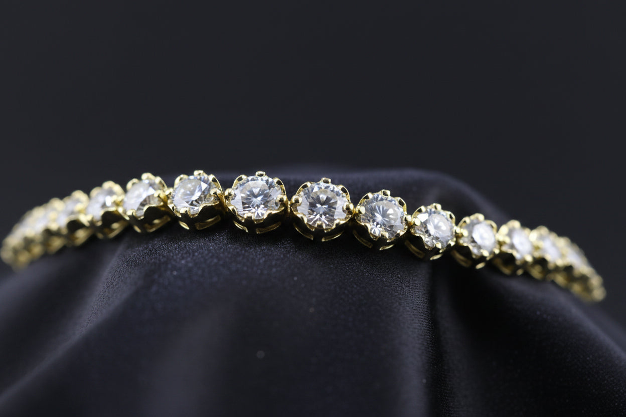 Lunar Cascade Moissanite Tennis Bracelet