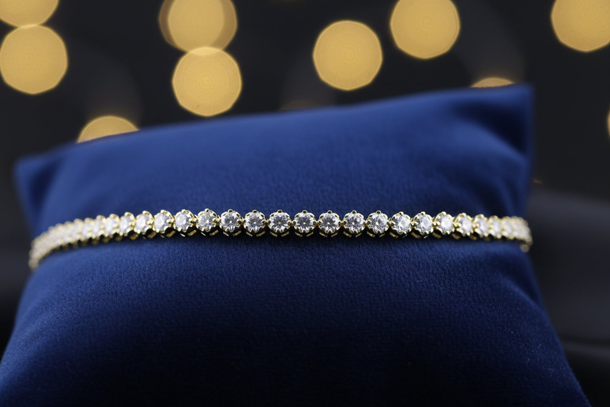 Lunar Cascade Moissanite Tennis Bracelet
