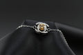 Crescent Halo Citrine CZ Bracelet
