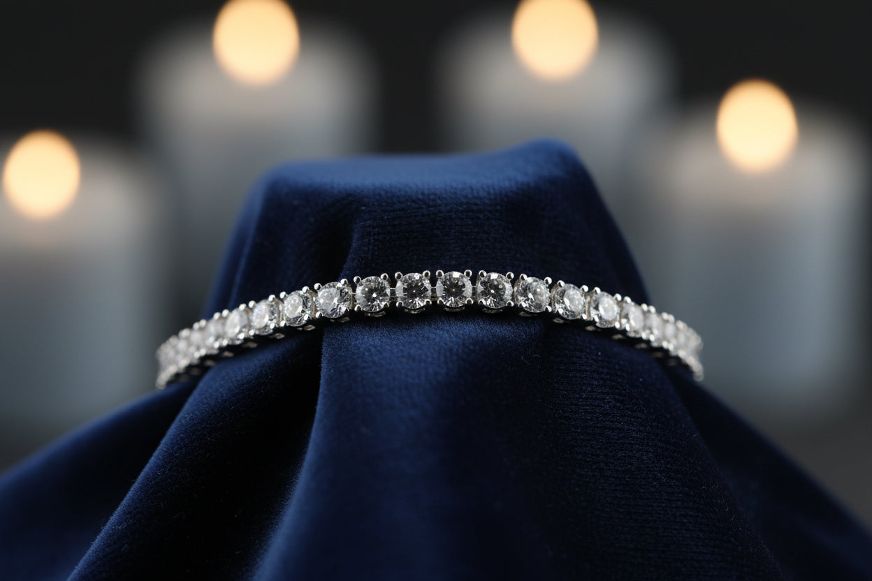 Lunar Cascade CZ Tennis Bracelet