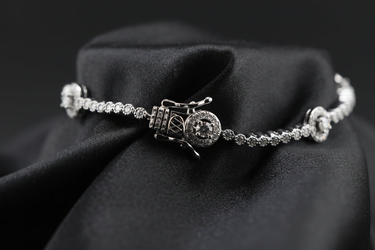 Moonlit Moissanite Vintage Tennis Bracelet
