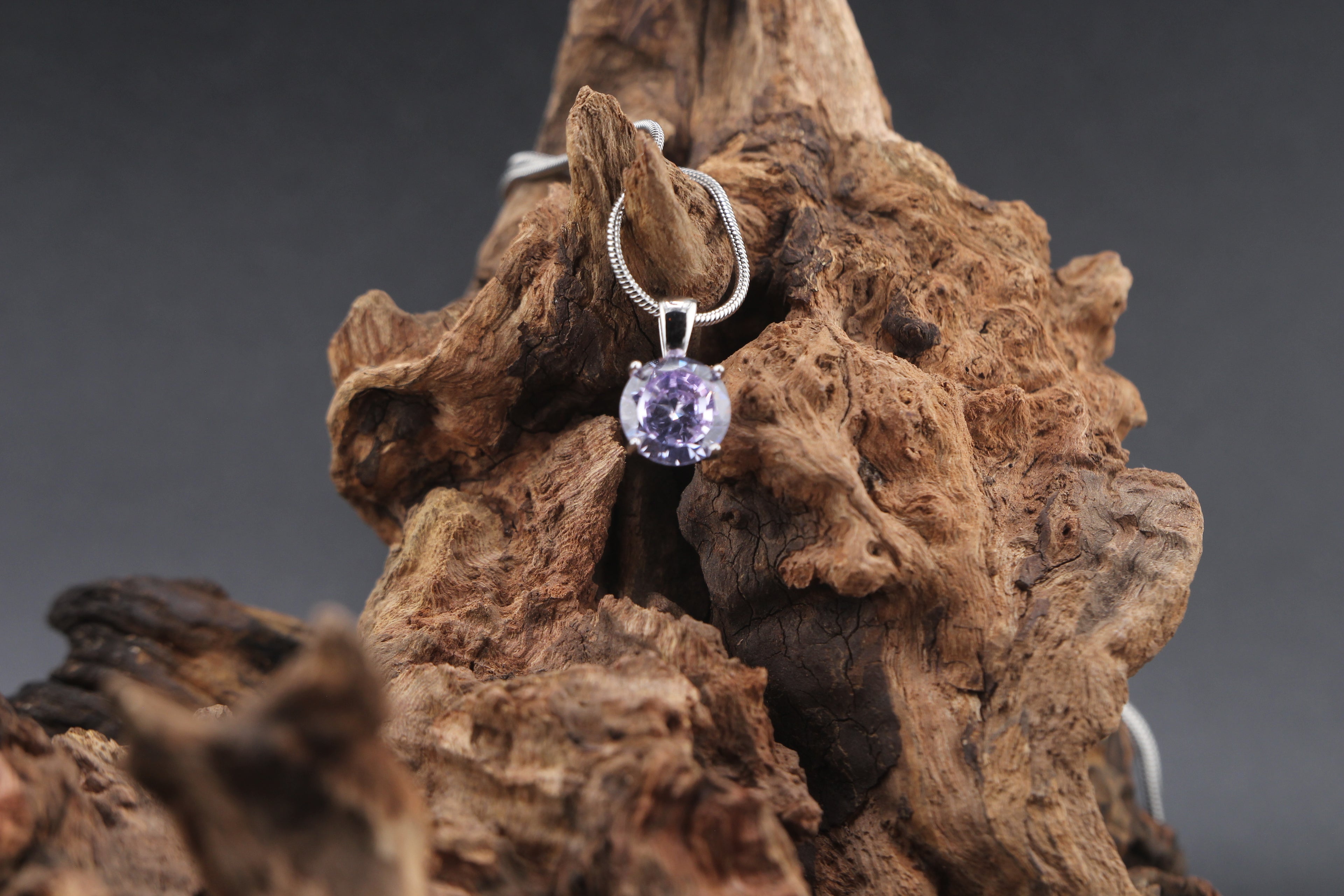 Lunar Blush Kunzite Round Pendant