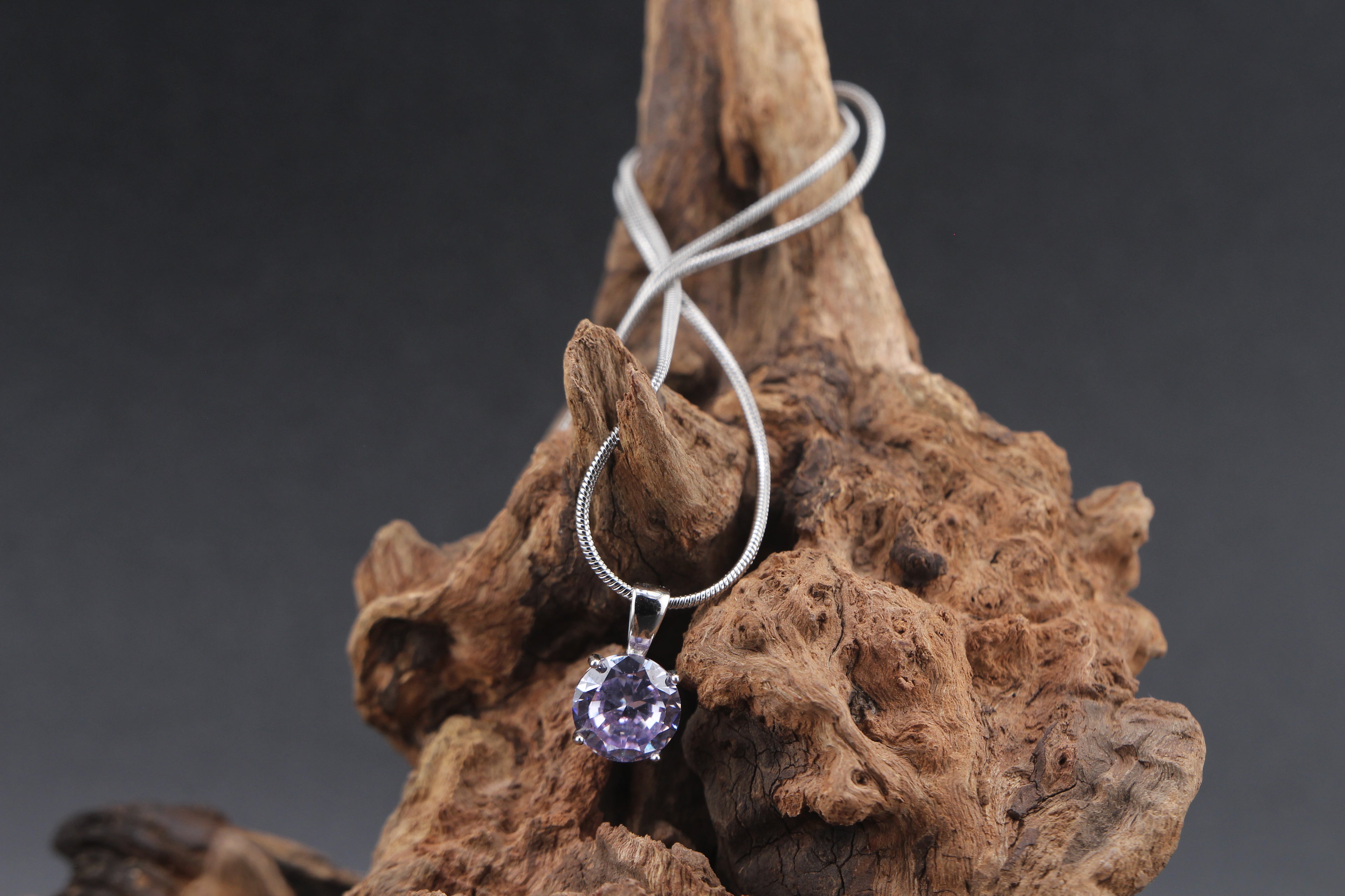 Lunar Blush Kunzite Round Pendant