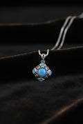 Moonlit Blue Opal Pendant Set