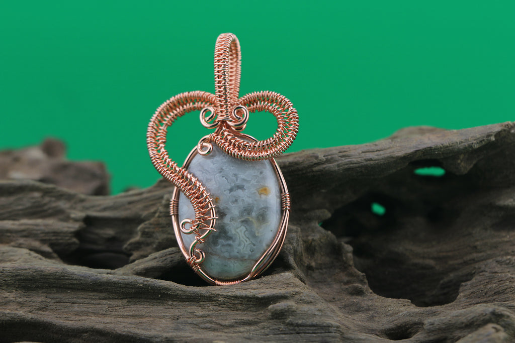 Verdant Orbit Moss Agate Pendant