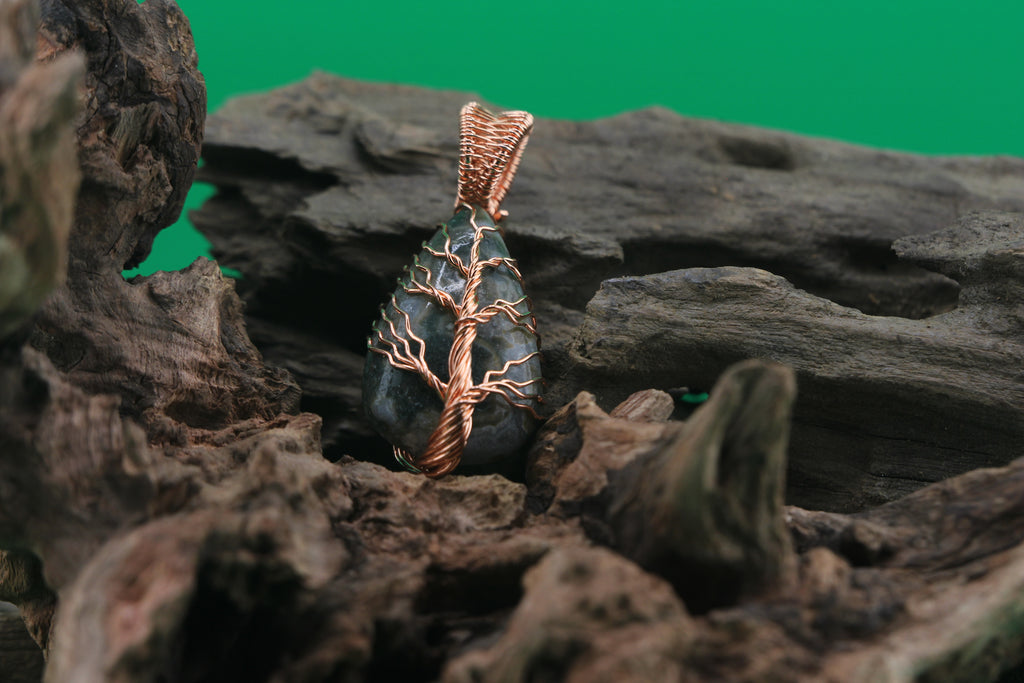 Rooted Grove Moss Agate Pendant