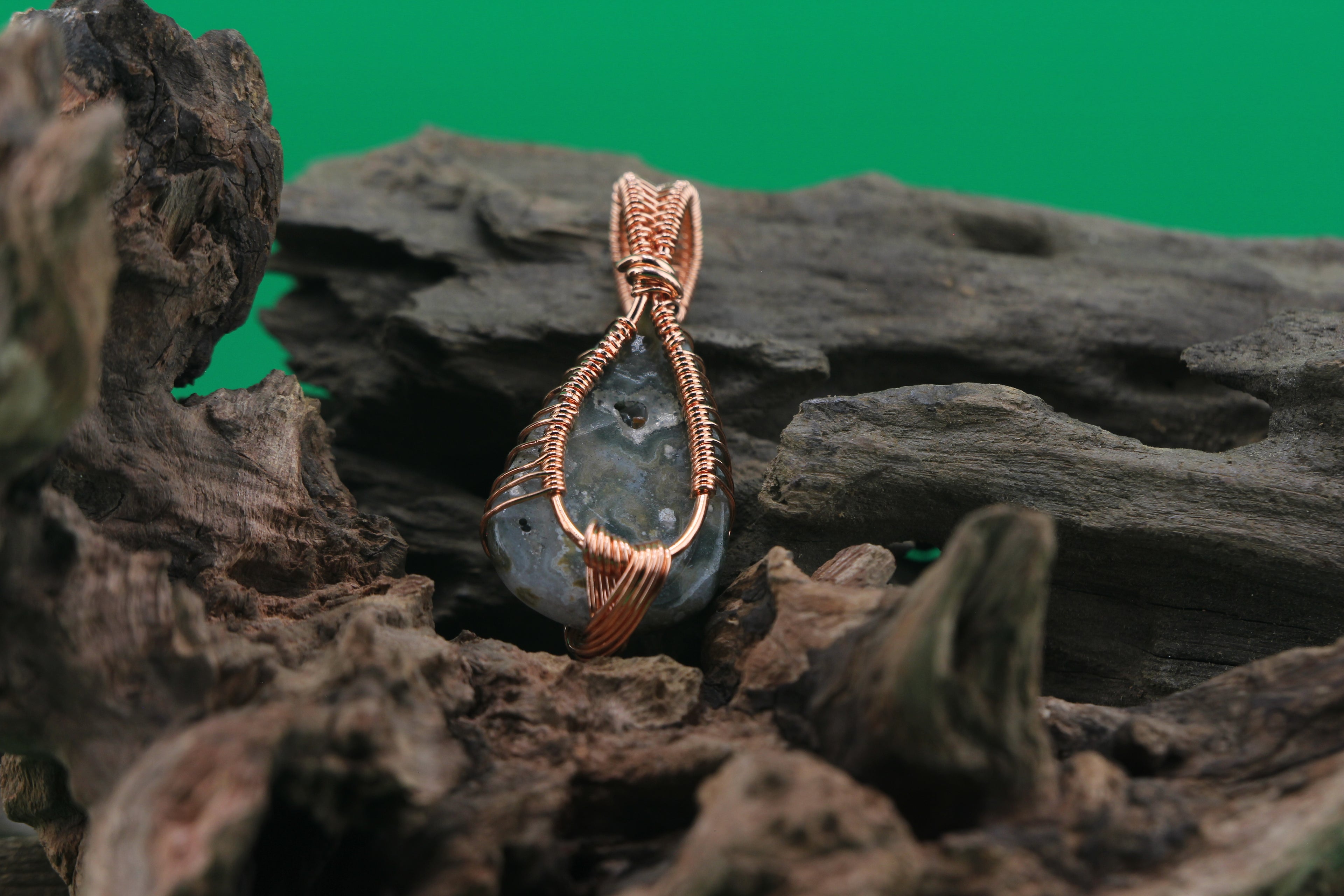 Rooted Grove Moss Agate Pendant