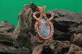 Lunar Serenity — Scolecite & Copper Wire Pendant