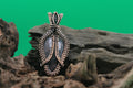 Shadow Bloom — Obsidian & Copper Wire Pendant