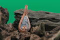 Stone & Ember II — Jasper & Copper Wire Pendant