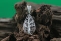 Forest Veil II — Dendrite Opal & Silver Wire Tree of Life Pendant
