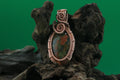 Mossy Heart — Unakite Jasper & Copper Wire Pendant