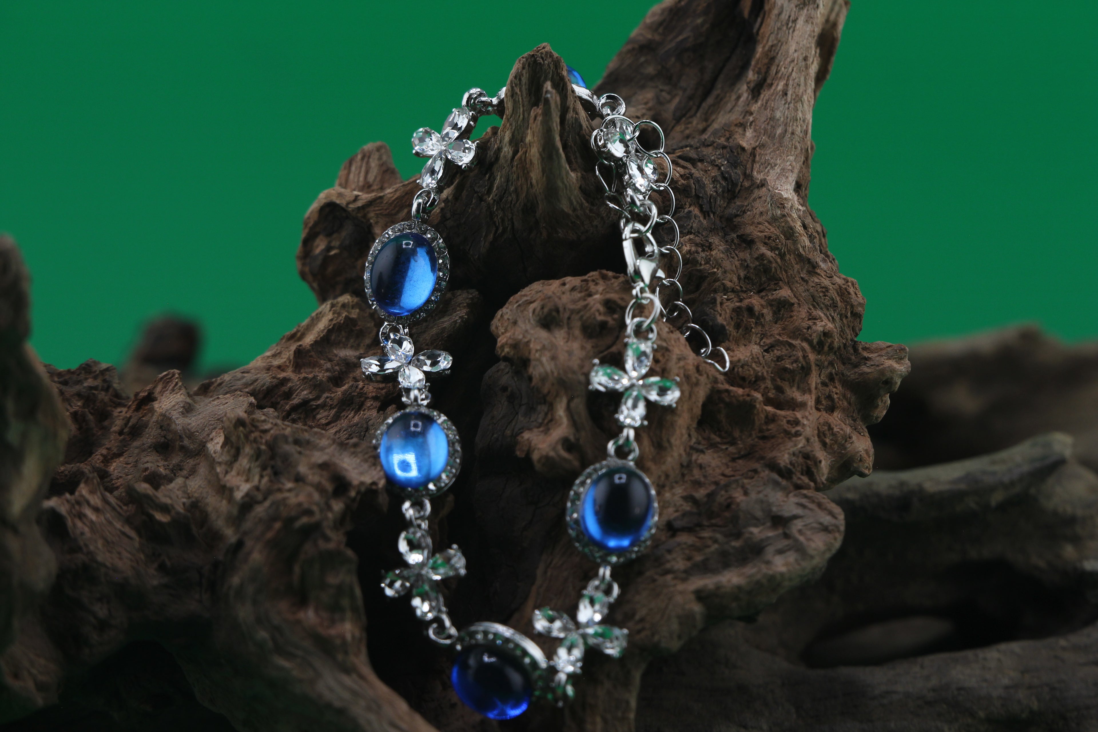 Crystal Garden — Rhinestone & Crystal Silver-Plated Bracelet (5 options)