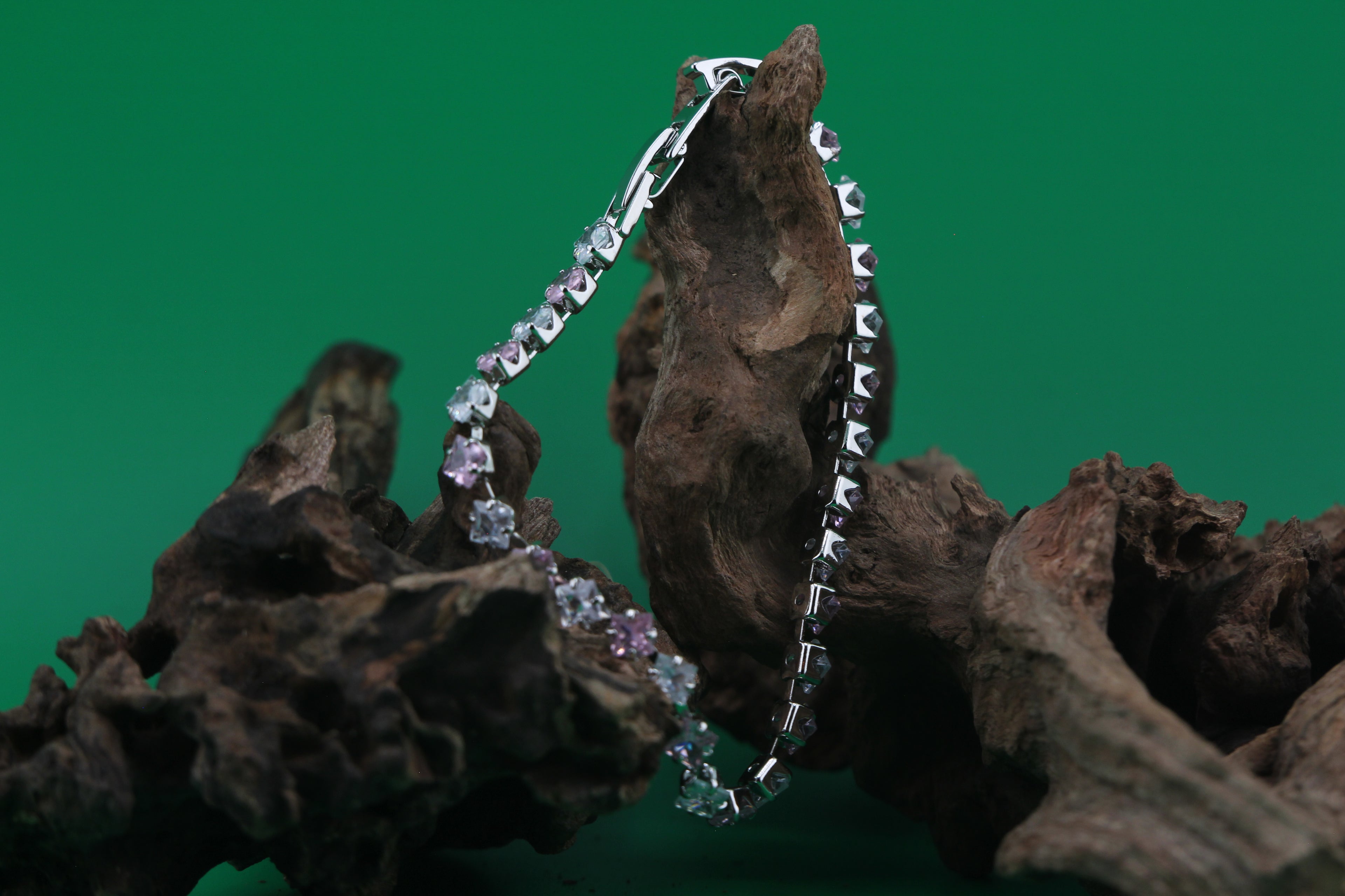 Crystal Garden — Rhinestone & Crystal Silver-Plated Bracelet (5 options)
