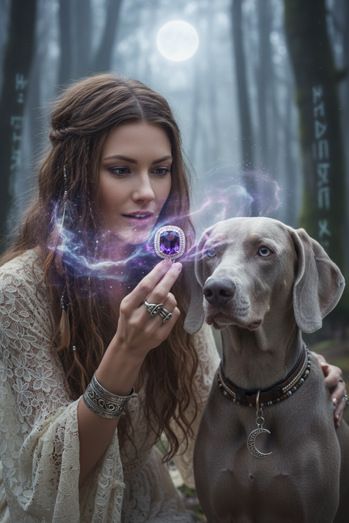 Amethyst Aureole Ring – Boho Woman & Weimaraner