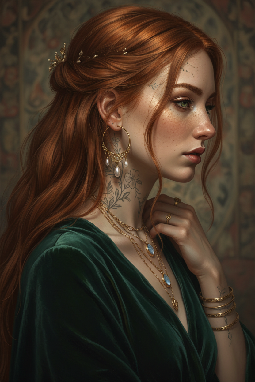 Boho Refined Woman Portrait