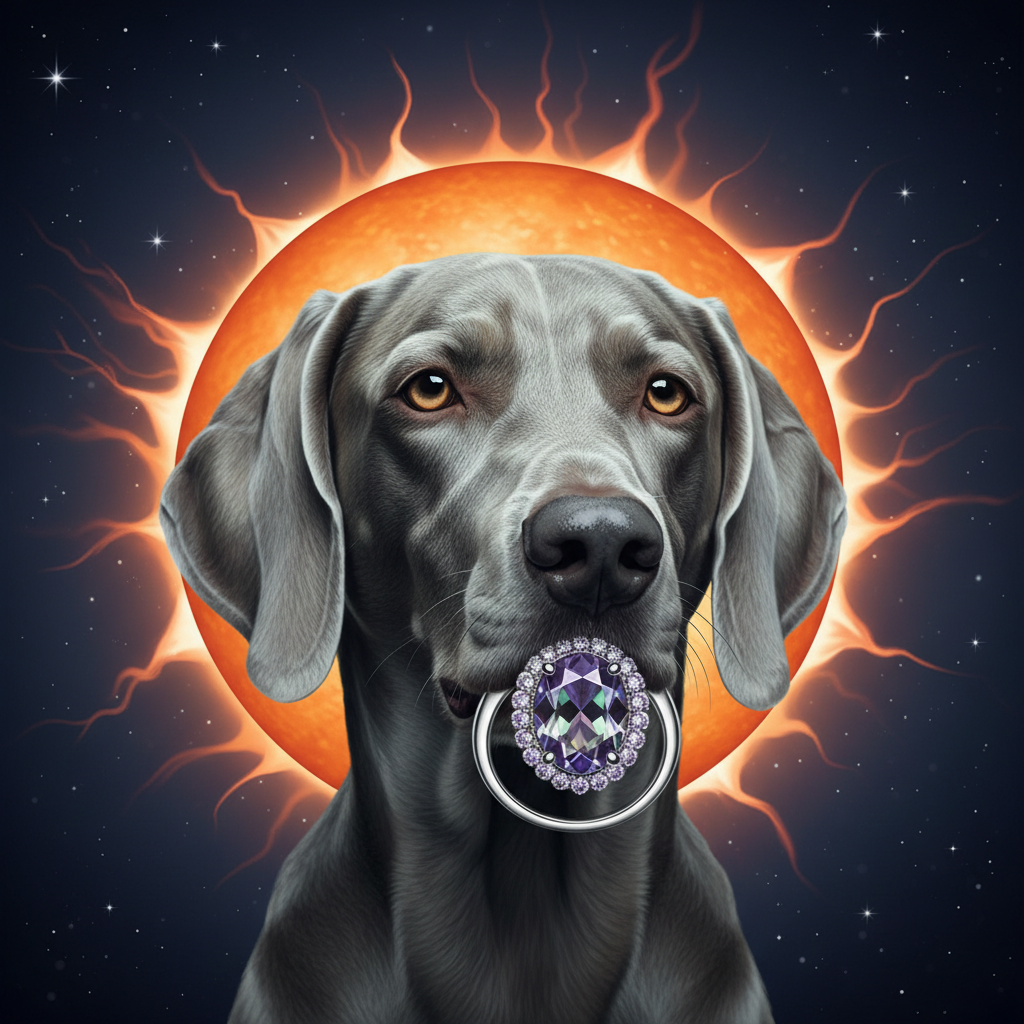 Eclipse Pavé Ring – Weimaraner