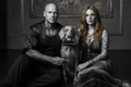 Noir Apex Ring — Tattooed Boho Couple with Weimaraner